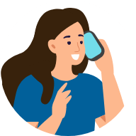 Icone représentant une femme au téléphone