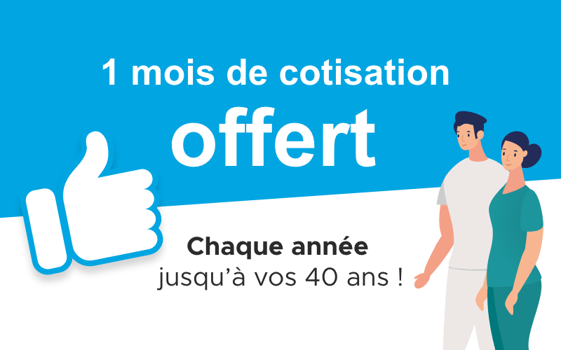 Un mois de cotisation offert chaque année par la Complémentaire Retraite des Hospitaliers pour tout nouvel affilié de moins de 41 ans