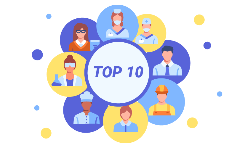 Le TOP 10 des métiers les plus représentés dans la Fonction publique hospitalière
