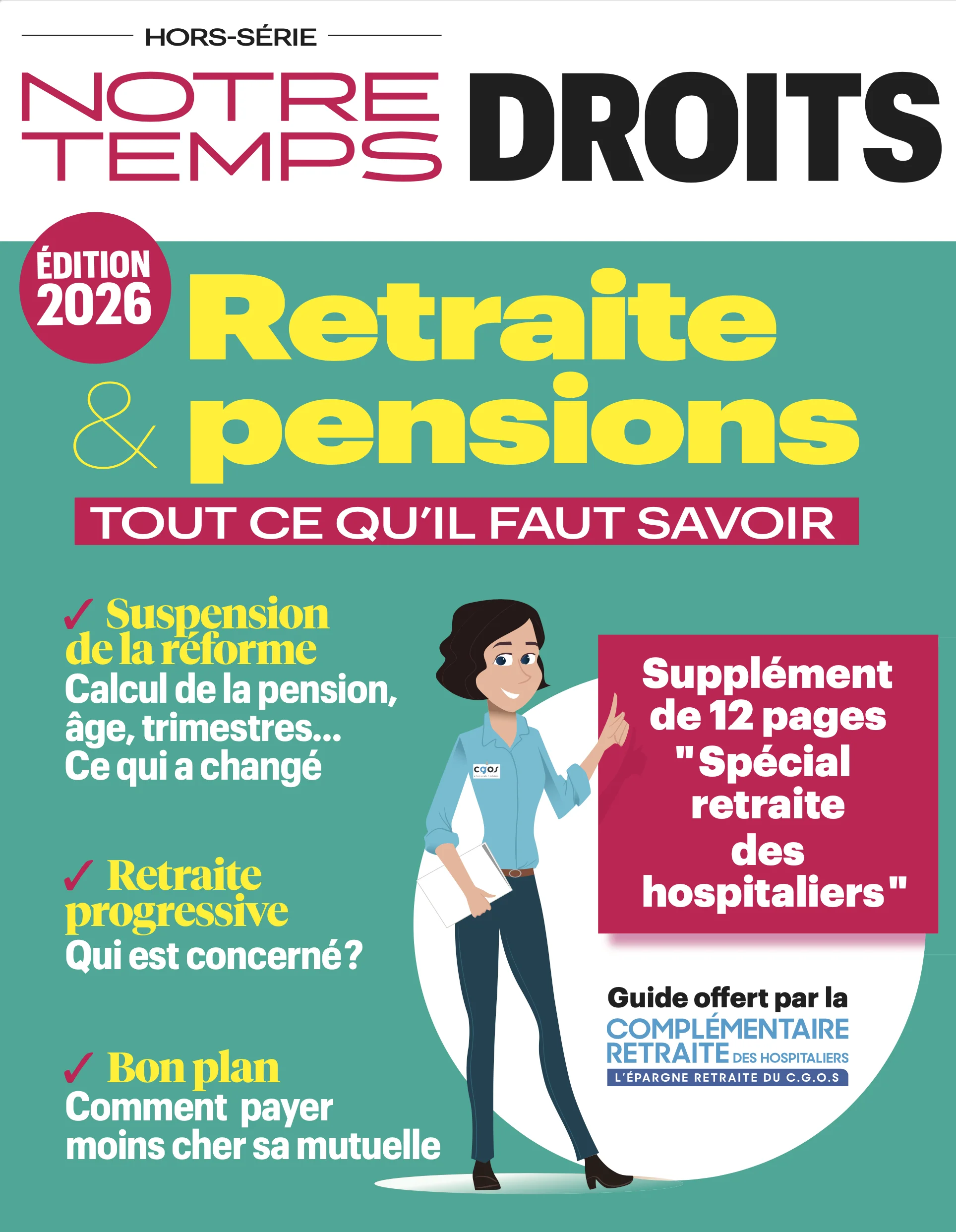 Couverture du guide Bayard Retraite des hospitaliers 2026